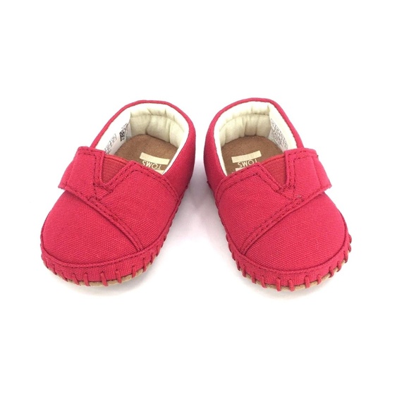 Toms Other - Toms Infant Alpargata Red Canvas Slip On Sz 1 NWB